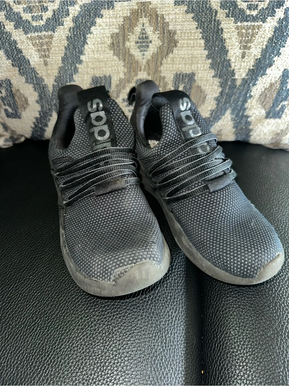 adidas Black Kids Knit Slip-On Sneakers . Play Shoes.